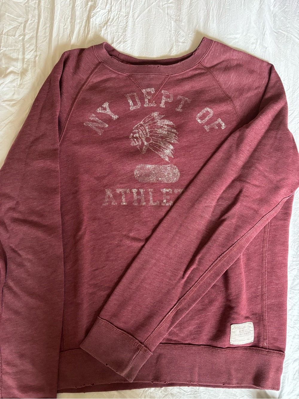 Abercrombie & Fitch Maroon Crewneck Sweatshirt - Picture 3 of 3